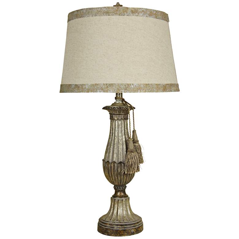 Image 1 Champagne And Antiqued Gold Tassel Table Lamp