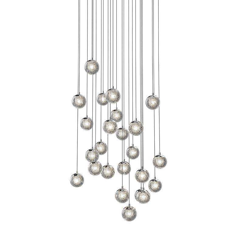 Image 1 Champagne Bubbles 27 1/4"W Chrome LED Multi Light Pendant