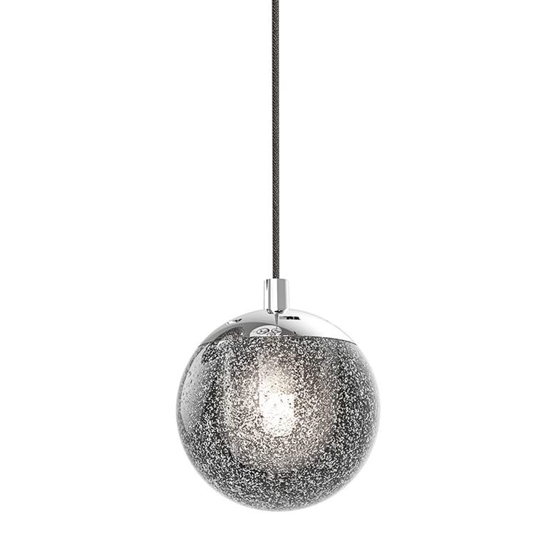 Image 1 Champagne Bubbles 4 inch Wide Polished Chrome LED Mini Pendant