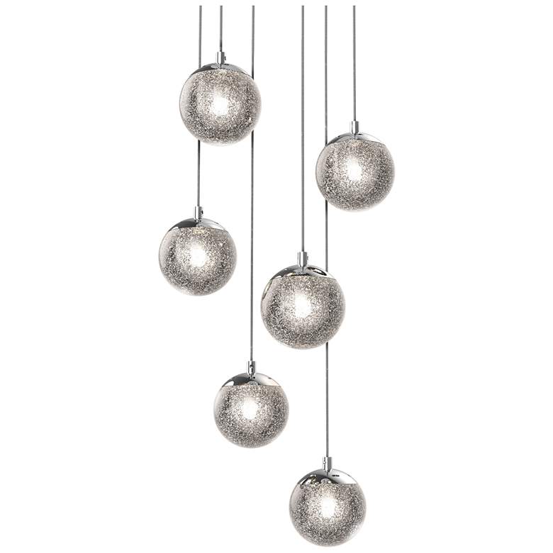 Image 1 Champagne Bubbles 6-Light Round LED Pendant