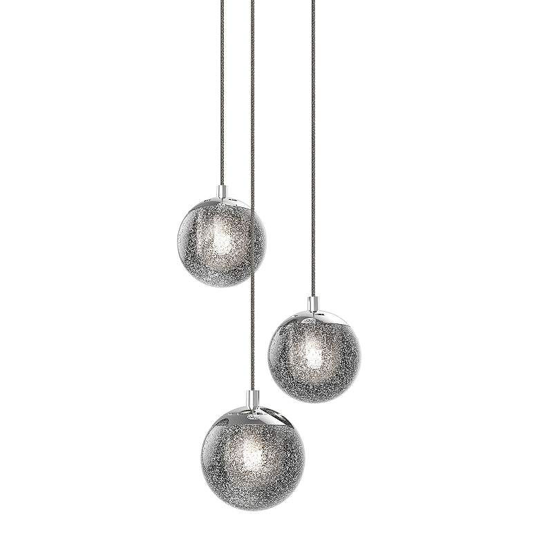 Image 1 Champagne Bubbles 8 1/2 inch Wide Chrome LED Multi Light Pendant