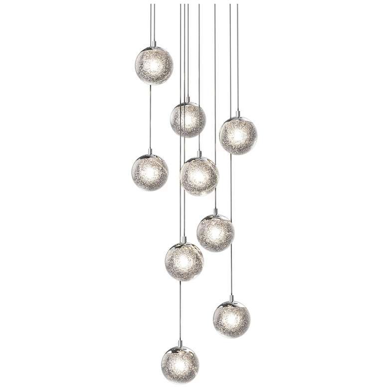 Image 1 Champagne Bubbles 9-Light Round LED Pendant