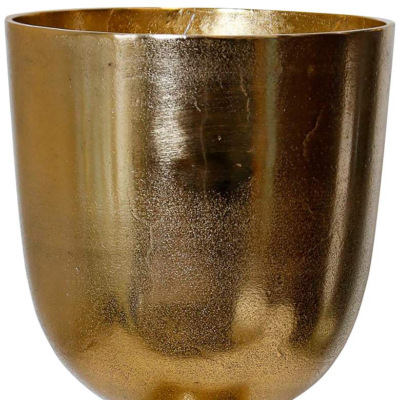 Image 2 Champagne - Cast Aluminum Large Planter - 18In Ht. X 10In W. X 10In D. more views