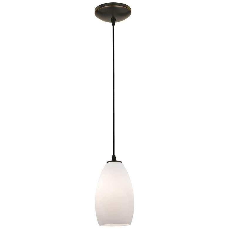 Image 1 Champagne - Cord - Oil Rubbed Bronze Finish - Opal Glass Shade
