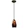 Champagne - E26 LED Cord Pendant - Oil Rubbed Bronze Finish - Inca Glass