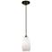 Champagne - E26 LED Cord Pendant - Oil Rubbed Bronze Finish - Opal Glass