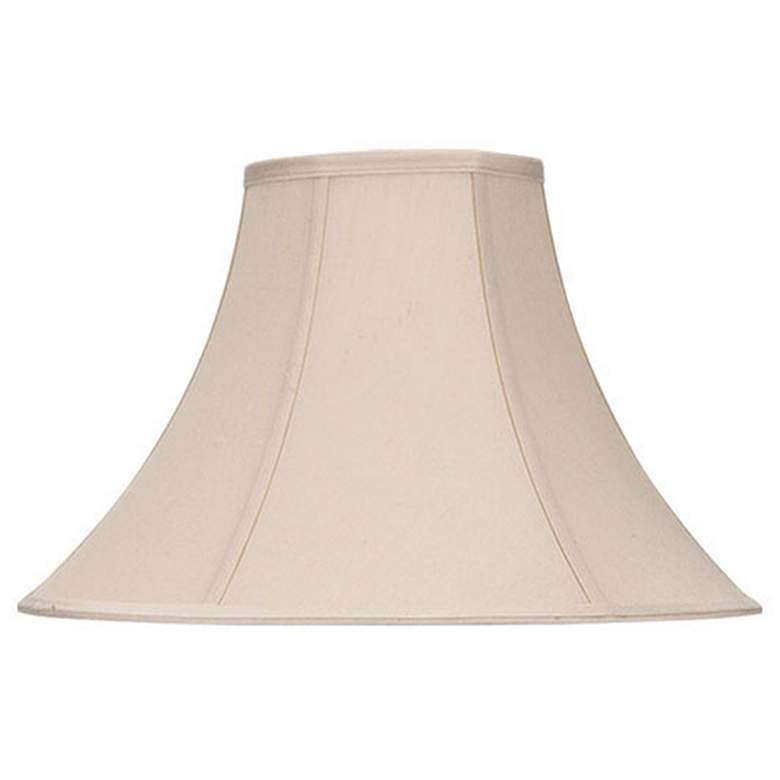 Image 1 Champagne Faux Silk Beige Bell Shade 7.5x19x13 (Spider)