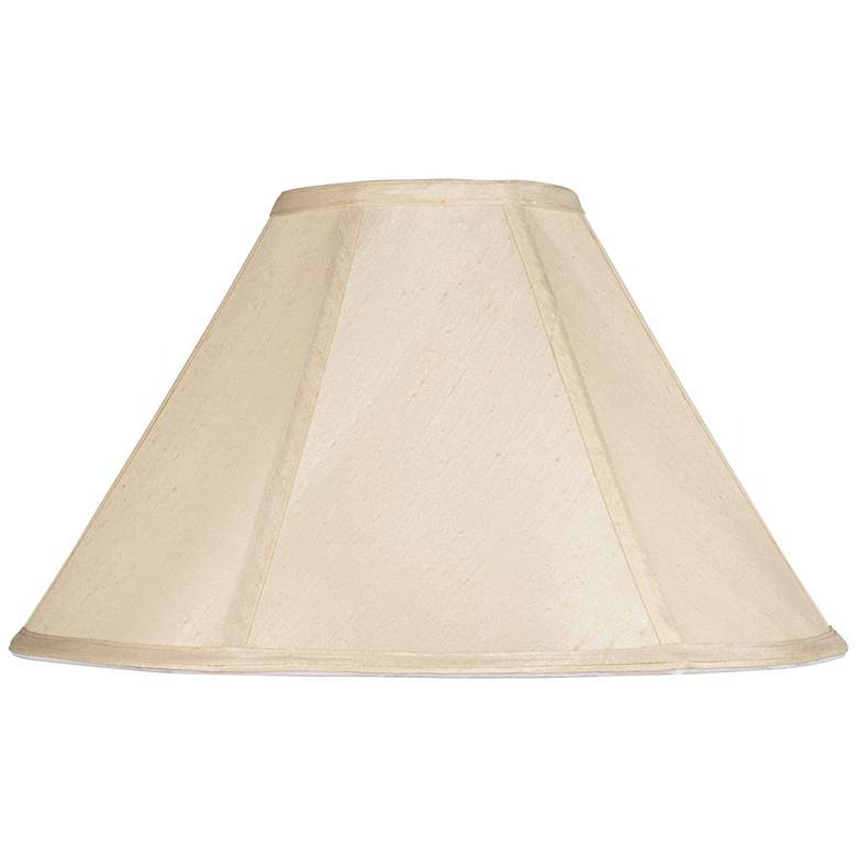Image 1 Champagne Faux Silk Empire Lamp Shade 6.5x19x12 (Spider)