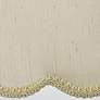 Champagne Faux Silk Scallop Bell Shade 6x12x9.5 (Spider)