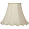 Champagne Faux Silk Scallop Bell Shade 7.5x16x12.75 (Spider)