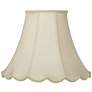 Champagne Faux Silk Scallop Bell Shade 8.5x18x14 (Spider)