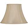 Champagne Faux Silk Softback Bell Lamp Shade 6x12x9 (Spider)