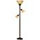 Champagne Glass Torchiere Floor Lamp