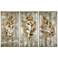 Champagne Leaves 3-Piece 40 3/4" High Canvas Wall Art Set