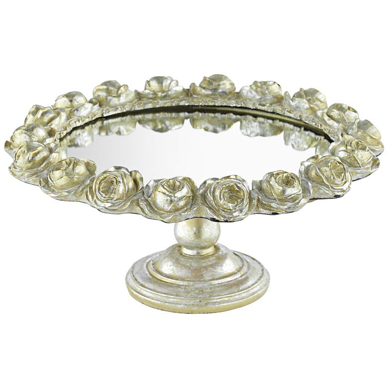 Image 1 Champagne Rose Mirrored Cake Stand