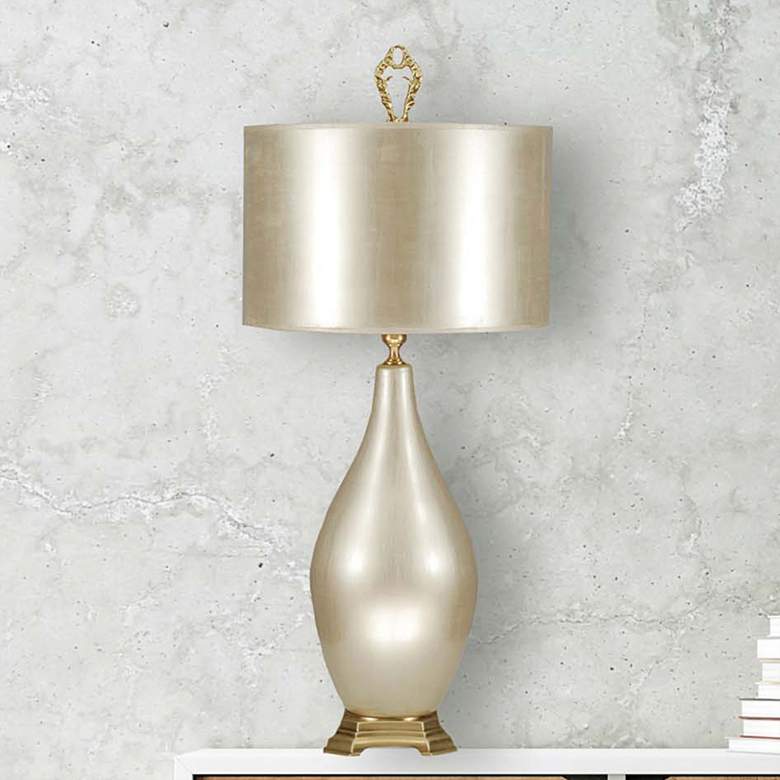 Image 1 Champagne Shimmer 34 inch Ceramic Vase Table Lamp
