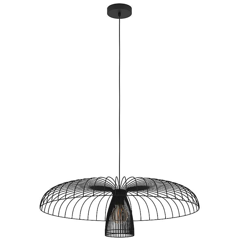 Image 1 Champerico 30.43" Wide Black Chandelier With Black Shade