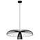 Champerico 30.43" Wide Black Chandelier With Black Shade