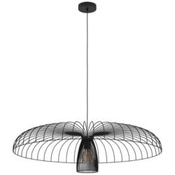 Champerico 38.7&quot; Wide Black Chandelier With Black Shade