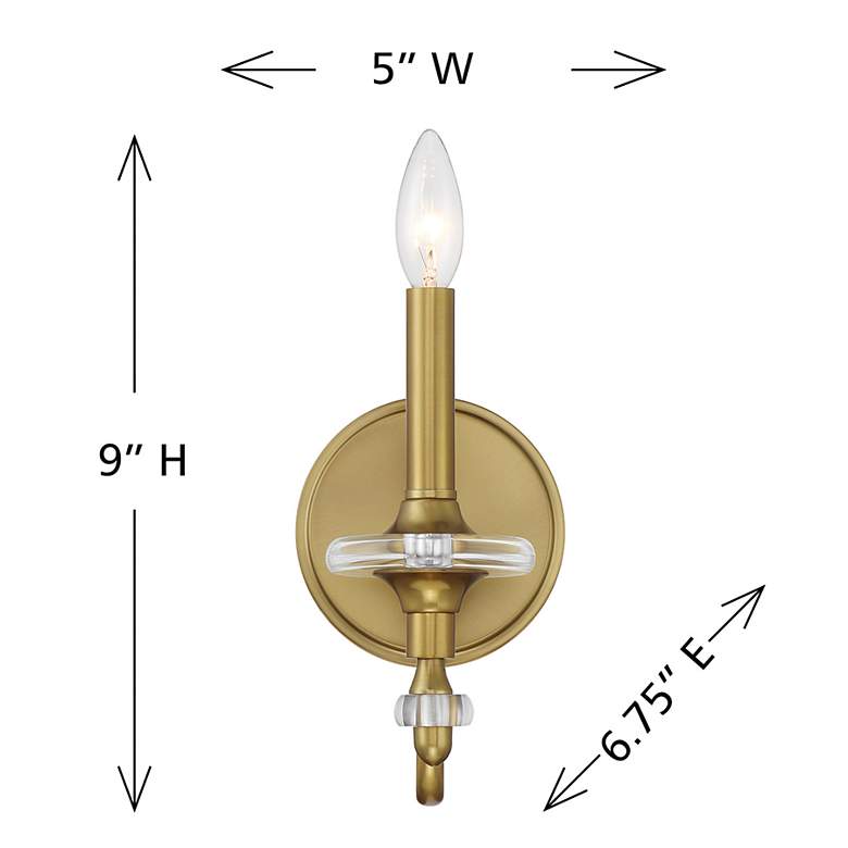 Image 6 Champlain 1-Light Wall Sconce in Warm Brass more views