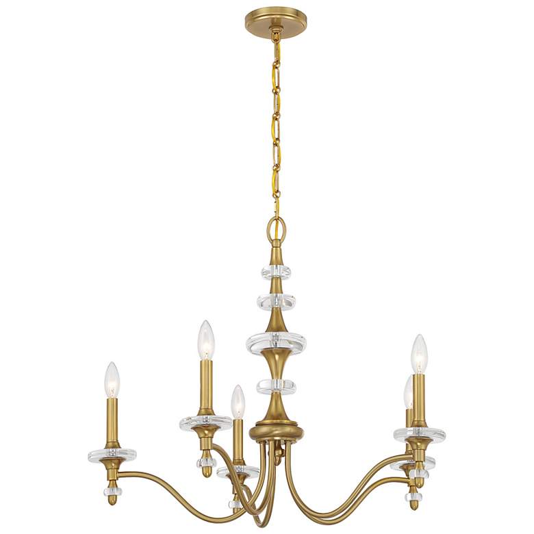 Image 5 Champlain 5-Light Chandelier in Warm Brass more views