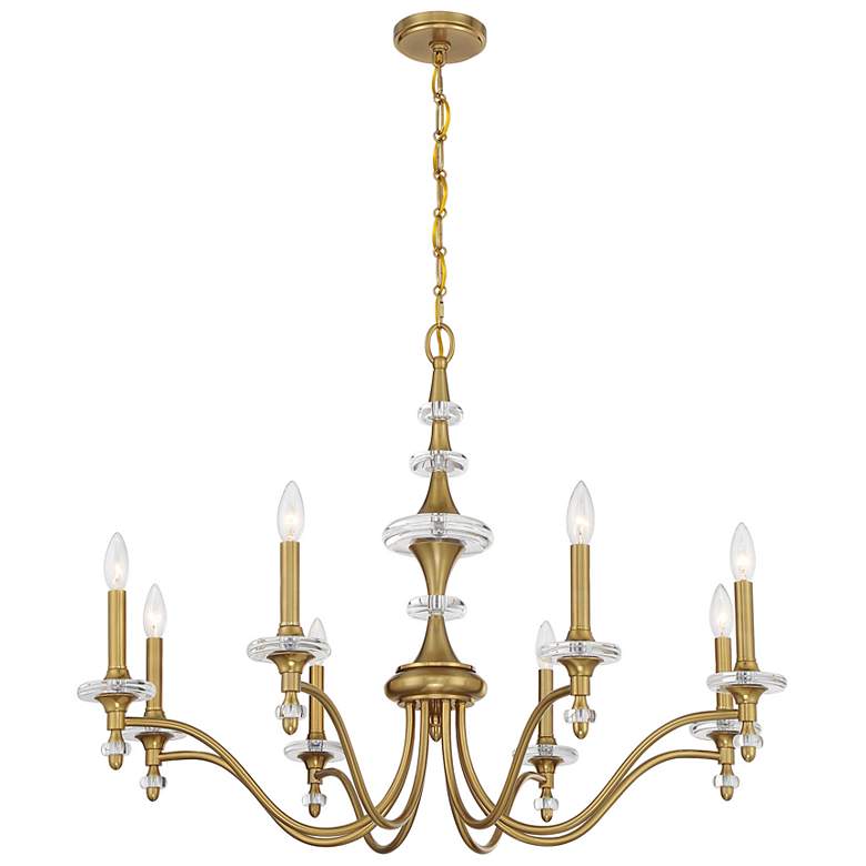 Image 3 Champlain 8-Light Chandelier in Warm Brass more views