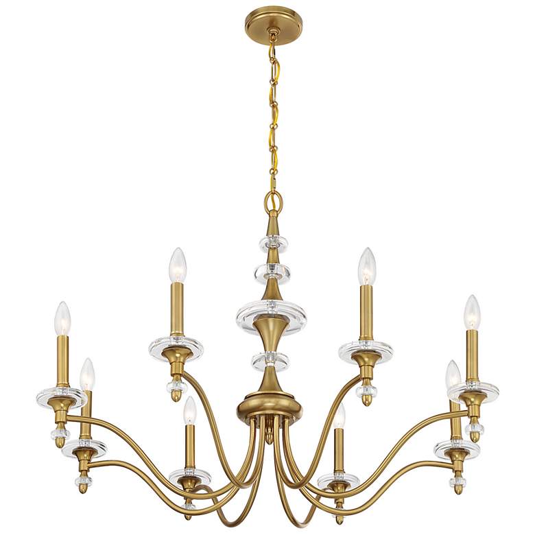 Image 4 Champlain 8-Light Chandelier in Warm Brass more views