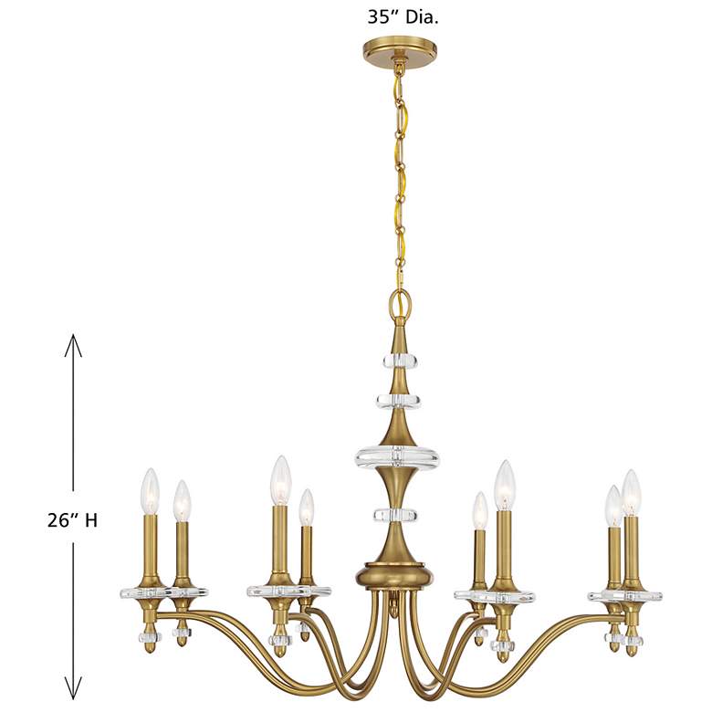 Image 7 Champlain 8-Light Chandelier in Warm Brass more views