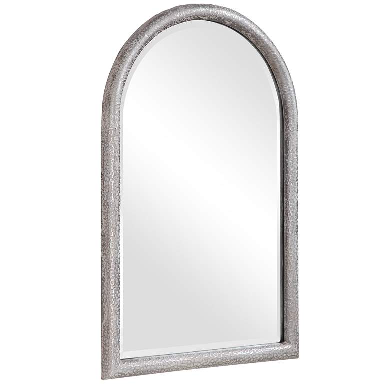 Champlain Aged Gray 26&quot; x 40 1/4&quot; Arch Top Wall Mirror more views