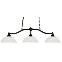 Chance 50" Wide Bronze 3-Light Billiard Pendant