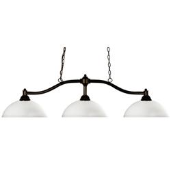 Chance 50" Wide Bronze 3-Light Dome Billiard Pendant