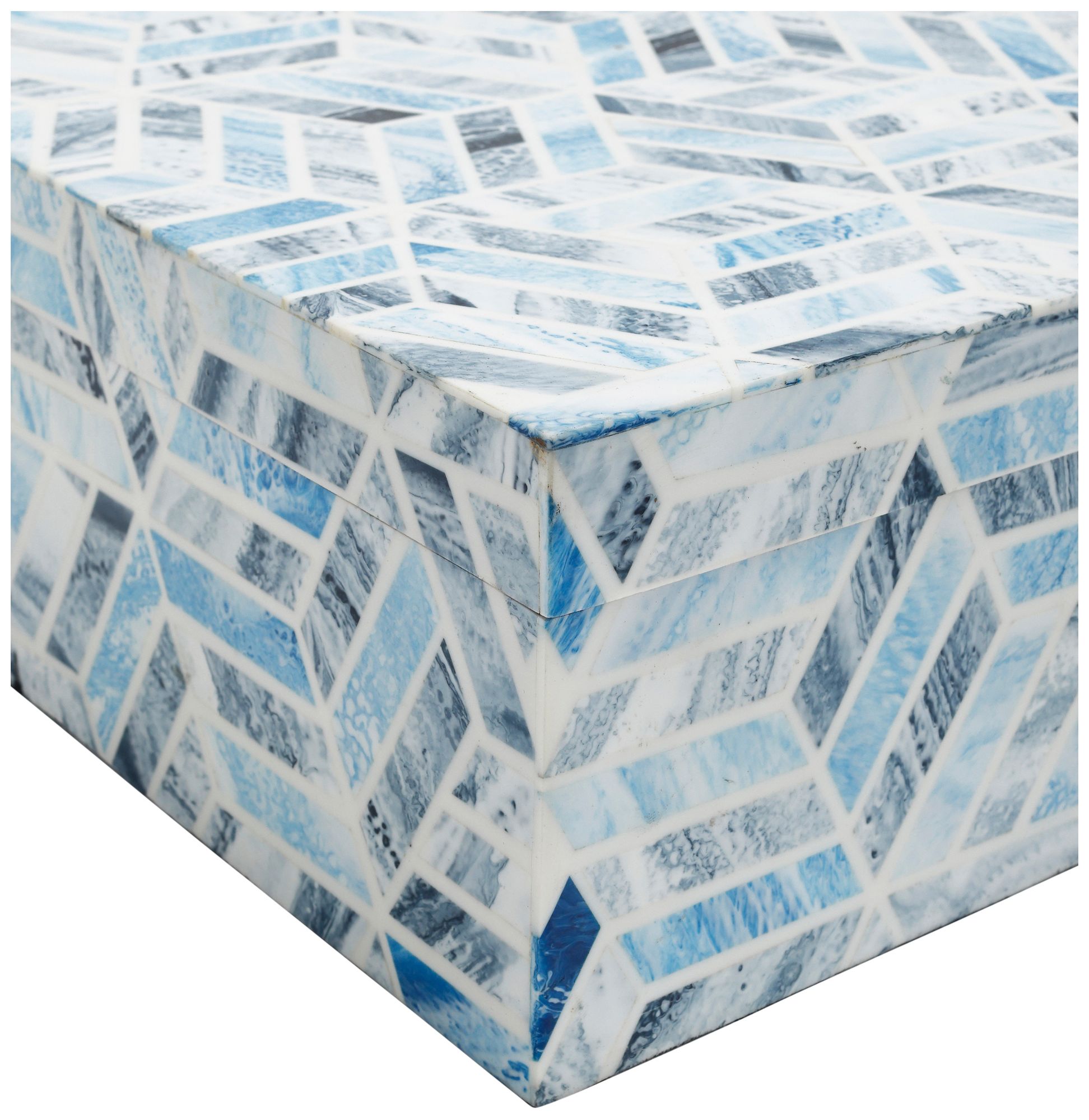 Image 2 Chance Blue, Natural White Square Box more views