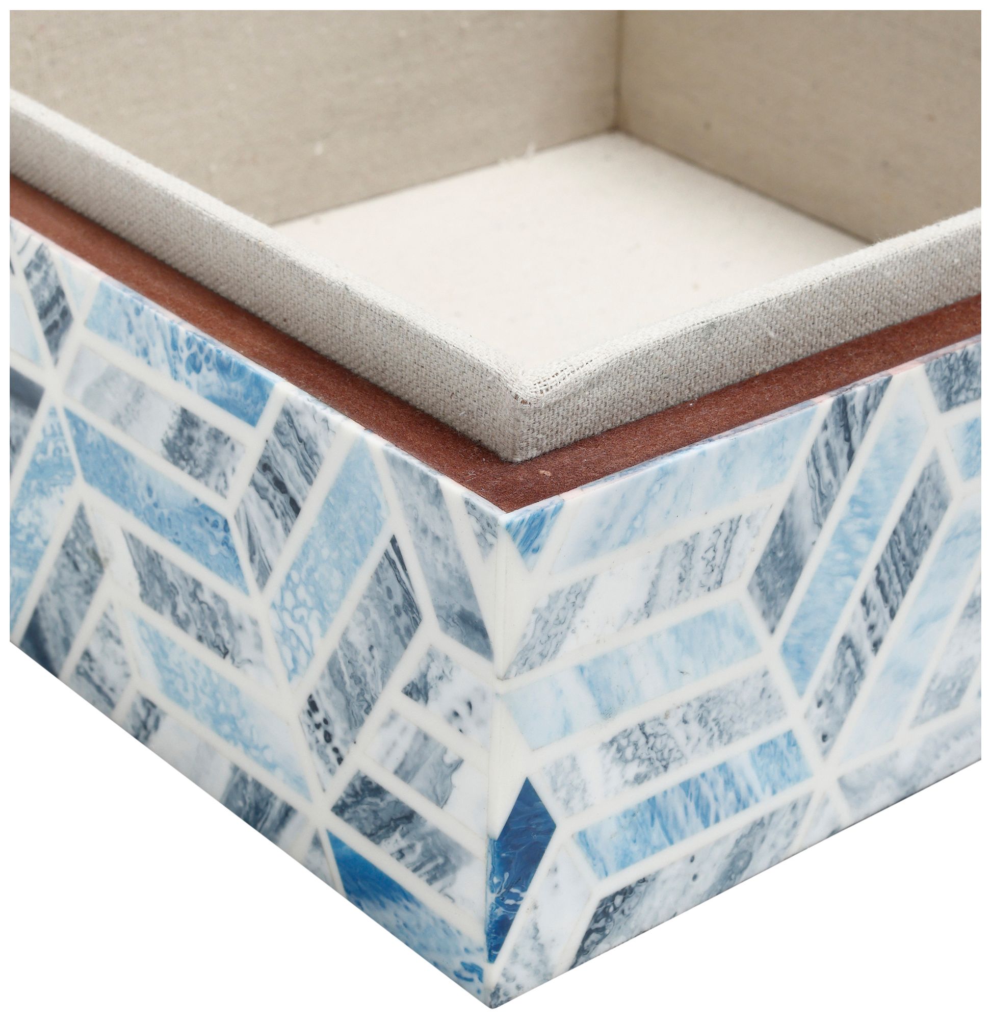 Image 3 Chance Blue, Natural White Square Box more views