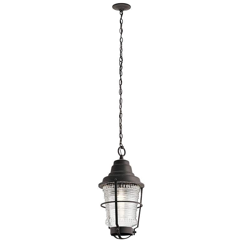 Image 1 Chance Harbor 21" High Weathered Zinc Outdoor Hanging Light
