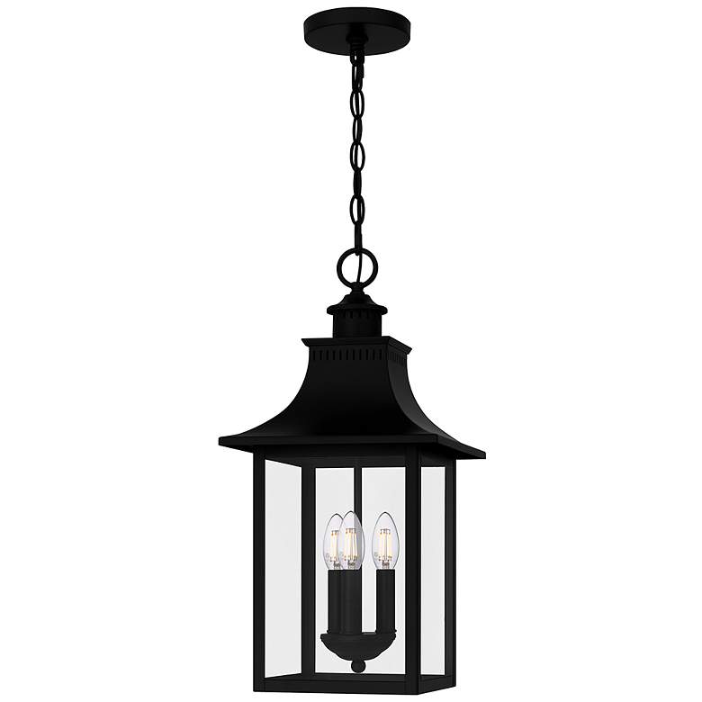 Image 1 Chancellor 20 3/4"High Black 3-Light Outdoor Hanging Light