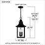 Chancellor 20 3/4"High Black 3-Light Outdoor Hanging Light