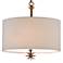 Chancery 19" Wide Polished Antique Brass Drum Pendant Light