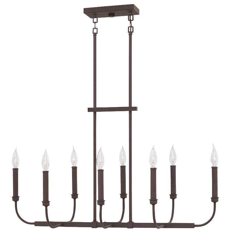 Image 1 Chandelier Alister-Eight Light Linear-Buckeye Bronze