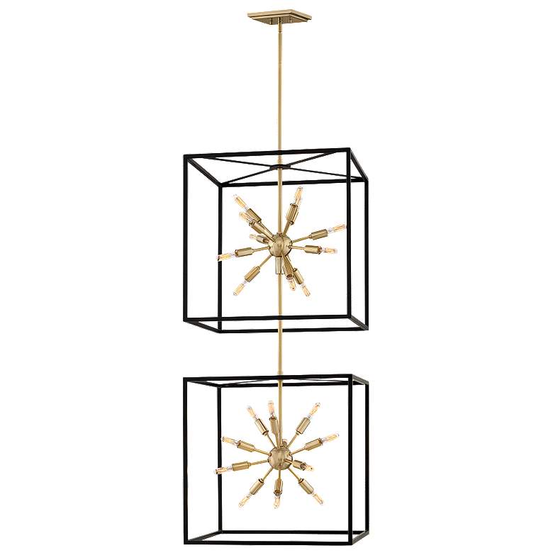 Image 1 Chandelier Aros-Large Open Frame Two Tier-Black