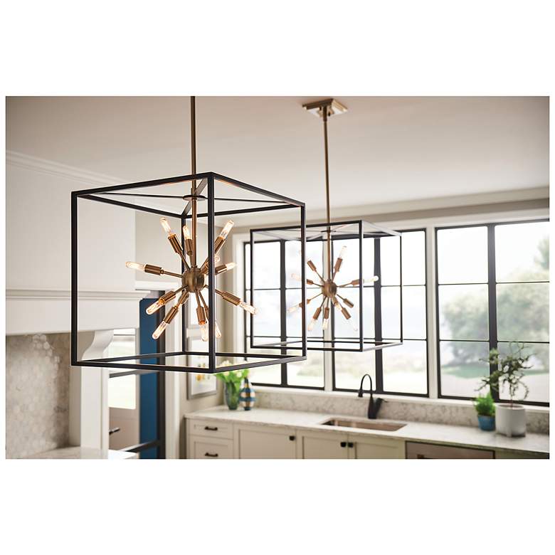 Image 3 Chandelier Aros-Medium Open Frame Pendant-Black more views