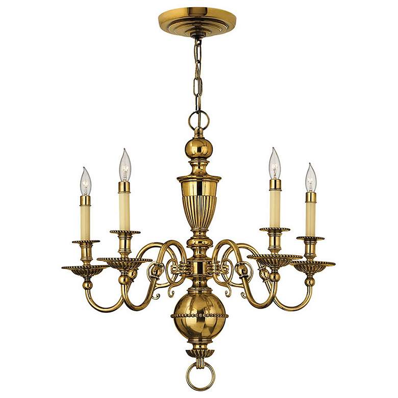 Image 1 Chandelier Cambridge-Small Single Tier-Burnished Brass
