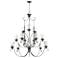 Chandelier Casa-Large Three Tier-Olde Black With Clear Seedy Glass