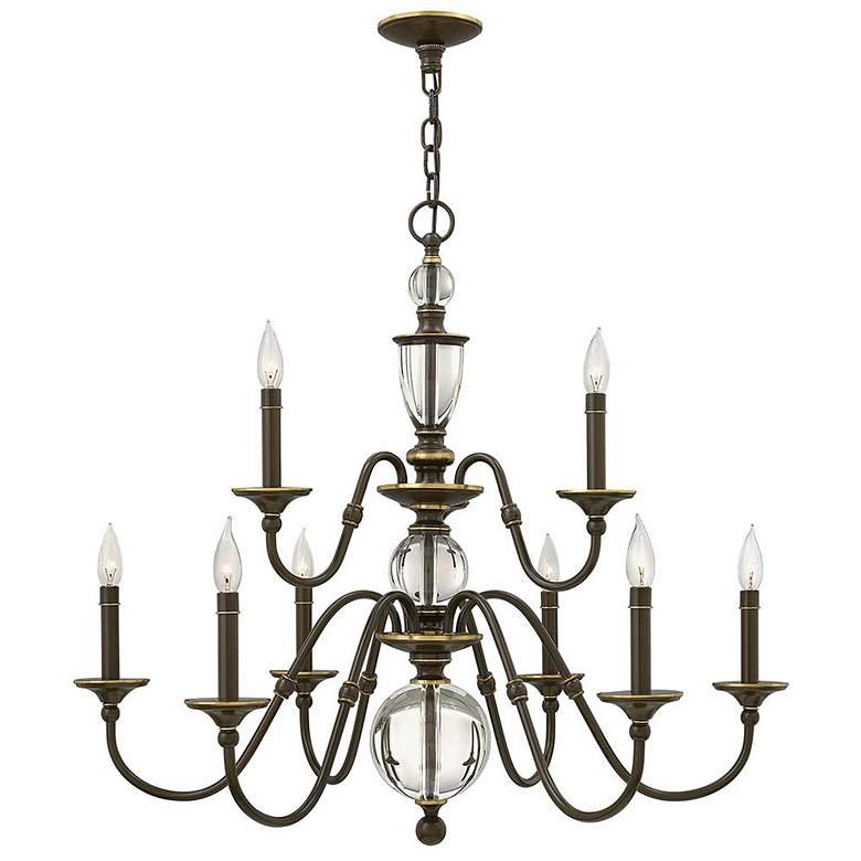 Image 2 Chandelier Eleanor-Medium Two Tier-Light Oiled Bronze