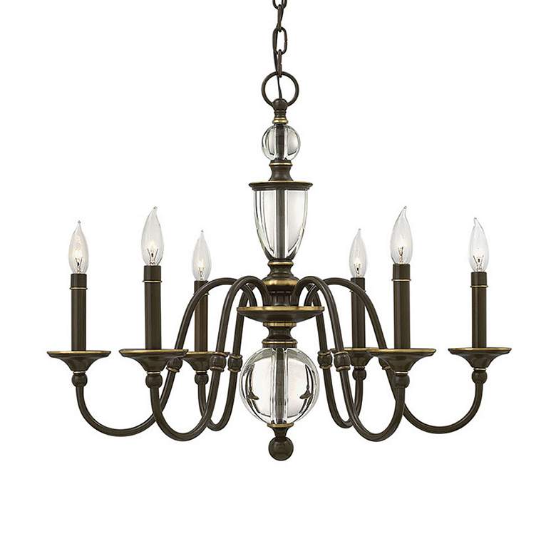 Image 2 Chandelier Eleanor-Small Single Tier-Light Oiled Bronze more views