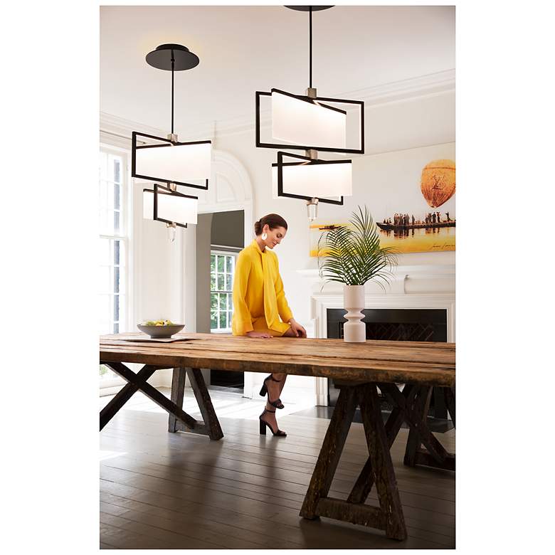 Image 3 Chandelier Folio-Large Two Tier-Black-Led more views