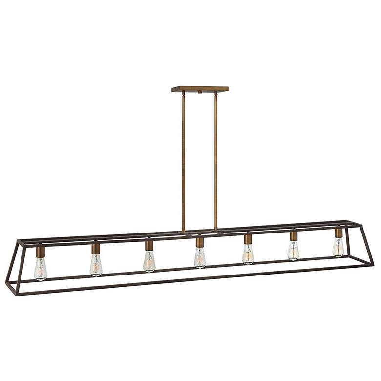 Image 1 Chandelier Fulton-Seven Light Open Frame Linear-Bronze