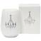 Chandelier Icon Candle in White Glass