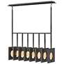 1_Chandelier Ludlow-Eight Light Linear-Brushed Graphite