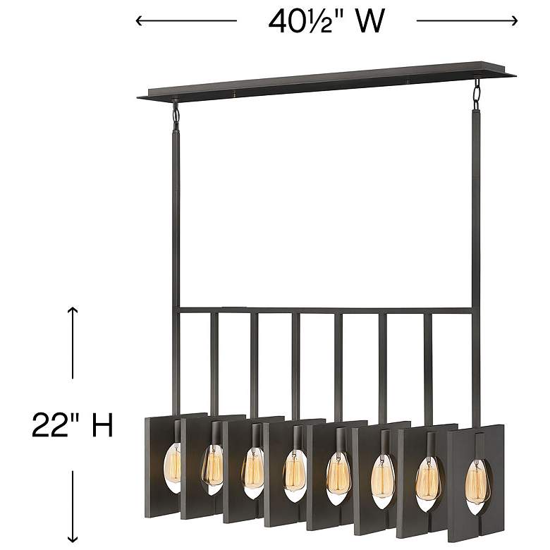 Image 4 Chandelier Ludlow-Eight Light Linear-Brushed Graphite more views