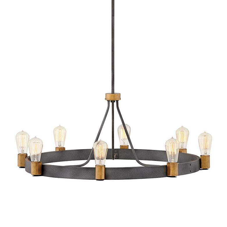 Image 2 Chandelier Silas-Large Single Tier-Aged Zinc more views